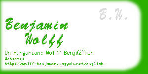 benjamin wolff business card